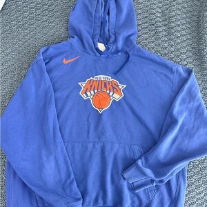 Nike Knicks Blue and Orange Hoodie